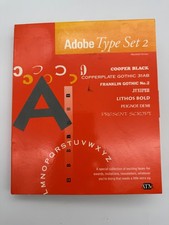 Adobe Type Set 2 Mac 1991 Vintage Fonts Cooper Black Lithos Juniper CIB w/Backup picture