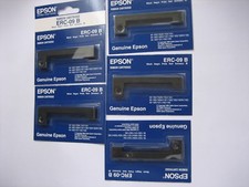 5-Pack Lot Bundle Epson Genuine ERC-09B Ribbon Ribbon Black-Black   picture