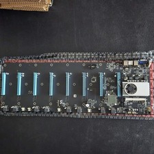 BTC-S37 Miner Motherboard 8 GPU 8 PCIE x16 Graphics Card w/ Cpu DDR3 VGA HDMI picture