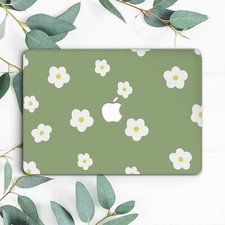Abstract Daisy Flowers Green Floral Hard Case For Macbook Pro 13 14 15 16 Air 13 picture