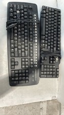 Dell L100 Quiet Key USB Wired Desktop Computer Keyboard Black Lot of 2 picture
