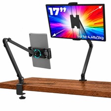 COOPER FlexArm Tablet Holder for Desk, Portable Monitor Stand, iPad Black picture
