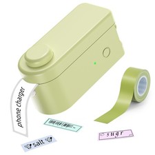 L1 HD Label Maker Machine Tape Portable Rechargeable Waterproof 300DPI Green picture