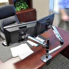 Ergotron LX Dual Stacking Arm for Monitors and Laptop - Silver (45-248-026) picture