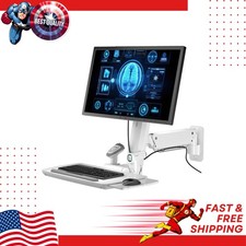 Mount Plus MED02 Medical Wall Mount Workstation Fold Keyboard Tray Monitor picture