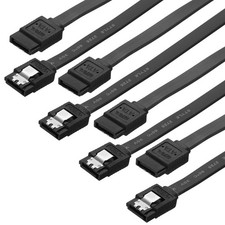 100cm SATA 3.0 Cable 4 Pack Straight High Speed Data Cable Black picture