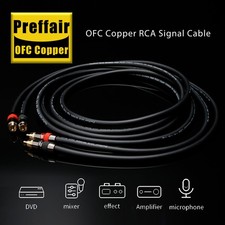 15AWG High Quality OFC Copper Audio Cable Gold Plated RCA Plug Interconnect Cord picture