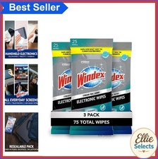 Electronic Cleaning Wipes 25 Count 3 Pack Anti Static Streak Free for TV Laptop picture