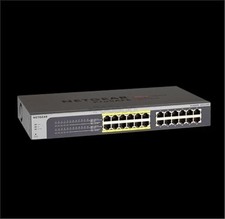 NETGEAR JGS524PE ProSafe Plus 24-Port Gigabit Switch with PoE. Excellent con'd picture