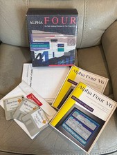 Alpha Four V6 Relational Database DOS Vintage Software Complete Big Box CIB Flop picture