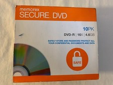Memorex Secure DVD Blank Media DVD-R 16x 4.60GB Slim Clear Jewel Cases (10 Pack) picture