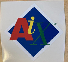 IBM AIX Unix Logo Stickers 9x9cm Vintage Laptop Server picture