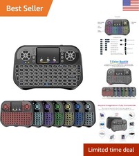 Mini Wireless Touchpad Keyboard: RGB Backlit & Rechargeable - Perfect for Travel picture