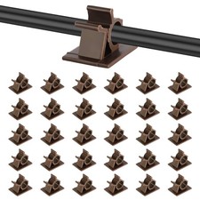 30Pcs Adhesive Cable Clips Brown,Adjustable Wire Holder Clips picture