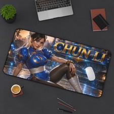 Chun-Li Gaming Mouse Pad, Extended Desk Mat, Gamer Room Decor picture