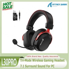 ATTACK SHARK L30PRO Tri-Mode Wireless Gaming Headset 7.1 Surround Sound For PC picture