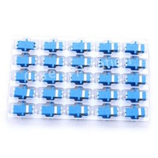 25Pcs LC to LC Duplex Fiber Optical Connector Optic Adapter Flange Coupler LC-LC picture