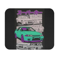 Retro JDM Nissan Skyline R32 Mouse Pad Anime Vaporwave Drift Supercar Desk Mat picture