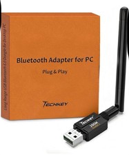 TECHKEY Bluetooth 5.1 USB Adapter Plug & Play for PC, Class 1 200M picture