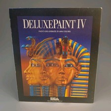 DeluxePaint IV Commodore Amiga Big Box Electronic Arts Disks Manuals NOB Rare picture