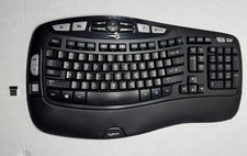 Logitech K350 Wireless Wave Ergonomic Keyboard w/ Unifying Receiver SEE DESCRIP picture