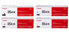 Genuine Canon 054H High Yield Toner Cartridge Set 4-Pack CMYK Black Cyan Magenta picture