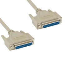 [10X] 6' DB25 25Pin Female/Female Cable 28AWG Serial RS-232 Printer DTE Scanner picture
