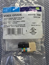 Leviton Ivory Voice Grade Snap-In Jack C20-41106-RI6 [Lot of 13] NOS picture