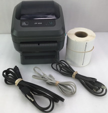 Zebra ZP450 Ethernet/USB Thermal Label Printer w free Labels & Cable Works-Video picture