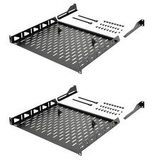 Tecmojo 1U Rack Shelf,19 inch Shelf 14 Depth,Rack 14 in/2pack, picture
