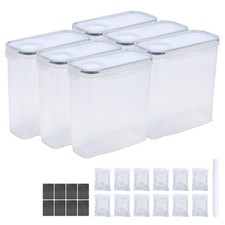 3D Printer Filament Storage Box 4L Black with Markers, Labels & Desiccant, 6Pcs picture