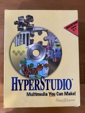 HyperStudio 3.1 Macintosh Vintage Software CD Floppy Manuals Original Box picture