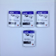 LOT OF 4 ALPS 106005-00 MD SERIES Black Ink Cartridge Genuine New picture