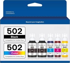 5 Packs Combo Compatible For Epson 502 522 EcoTank Ink Bottles ET-2720 ET-4700 picture