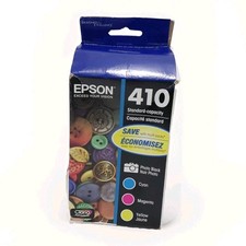 NEW Genuine Epson 410 Photo Black & Tri-Color Ink Cartridges Set BOX DMG 12/2026 picture