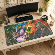 Mewtwo vs Charizard Mouse Pad | Desk Mat, Pokemon Batt Gaming Desk Mat Mouse Pad picture