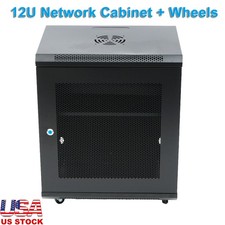 12U Wall Mount Server Cabinet Network Rack Vented Enclosure Locking Door picture