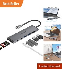 Versatile 7-in-1 USB-C Hub, 100W PD, and Dual Card Reader – Ultimate Solution picture
