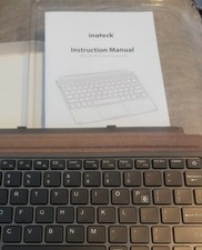 Inateck Bluetooth Keyboard w Trackpad Case Tested Powers On w Cable picture