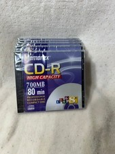 Memorex CD-R 700MB 80 Min Blank Recordable Discs Lot of 5 New Factory Sealed Pk picture
