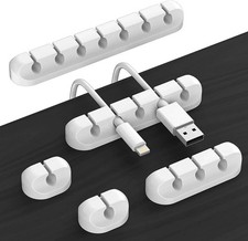 USB Cable Holder Clips Cable Cord Wire Organizer Silicone Desk Winder picture