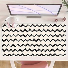 1pc Black And White Pattern Office Laptop Keyboard Learning Mat | Non-Slip Mou picture