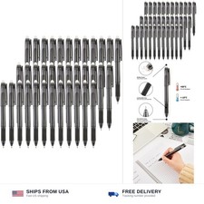 Volcanics Erasable Gel Pens, 0.7mm Fine Point, Soft Black, 36 Pack | Erasable... picture