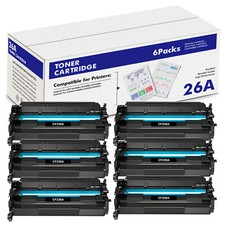 6PK Fits For HP Laserjet Pro M402n MFP M426fdw CF226A 26A Black Toner Cartridge picture