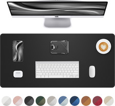 Leather Desk Pad Protector,Desk Mat,Large Mouse Pad, Non-Slip Desk Pad, Waterpro picture