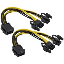 Graphics Card GPU VGA PCIe 8 Pin Female to Dual 8 Pin (6+2) Male Extension Cable picture