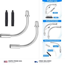 Bike V Brake Noodle Cable Guide Pipe 90 Degree 4pc Set Aluminum Rubber picture