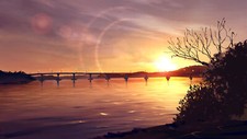 Landscape anime river sunset Custom Gaming Mat Desk picture