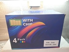 210X Toner Cartridge with Chip 4-Pack High Yield Replacement for HP 210X W2100X picture