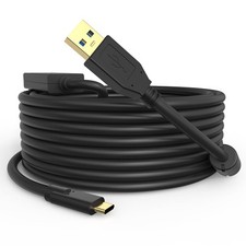 32ft USB-A to USB-C High-Speed Data Transfer Cable with Dual 32.8ft, Black picture